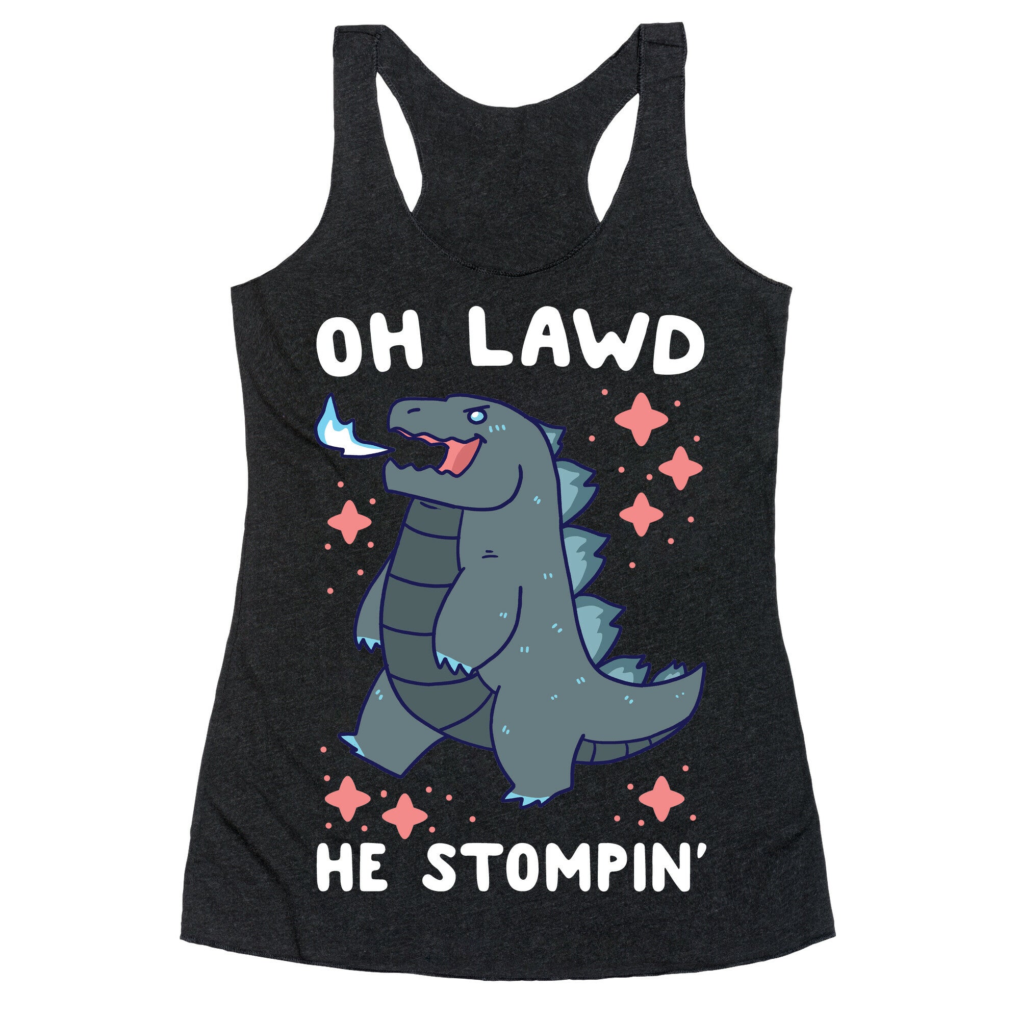 Oh Lawd, He Stompin' Racerback Tank